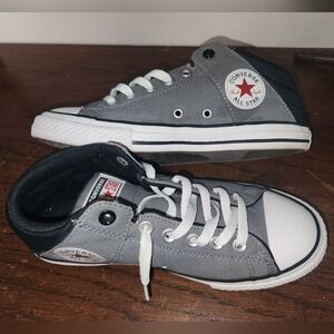 Converse Kids Charcoal and White Sneakers